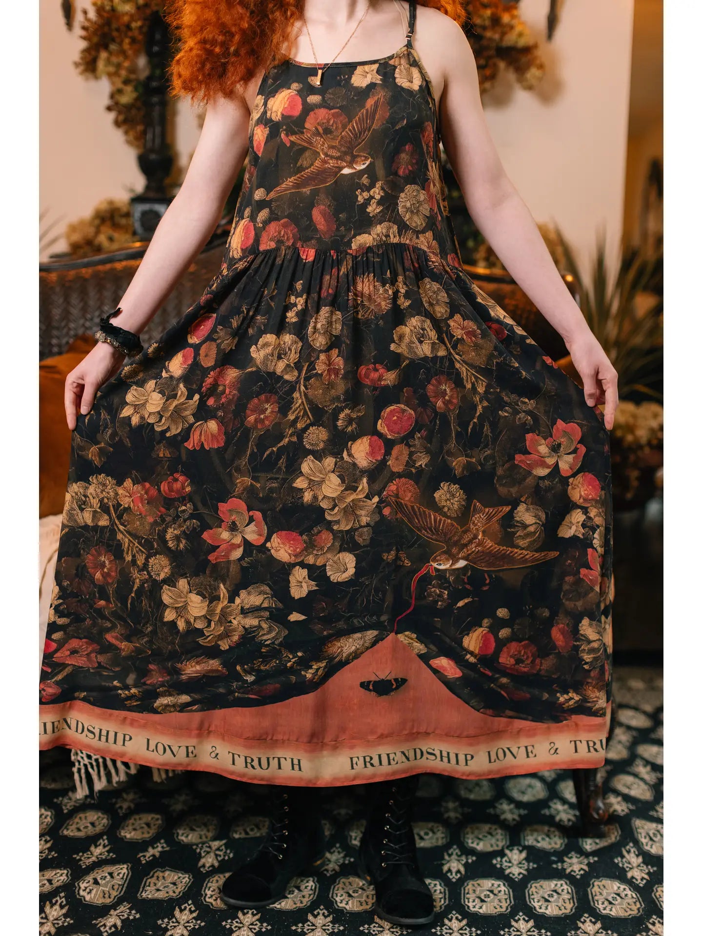 Heart of Gold Bohéme Maxi Slip Dress