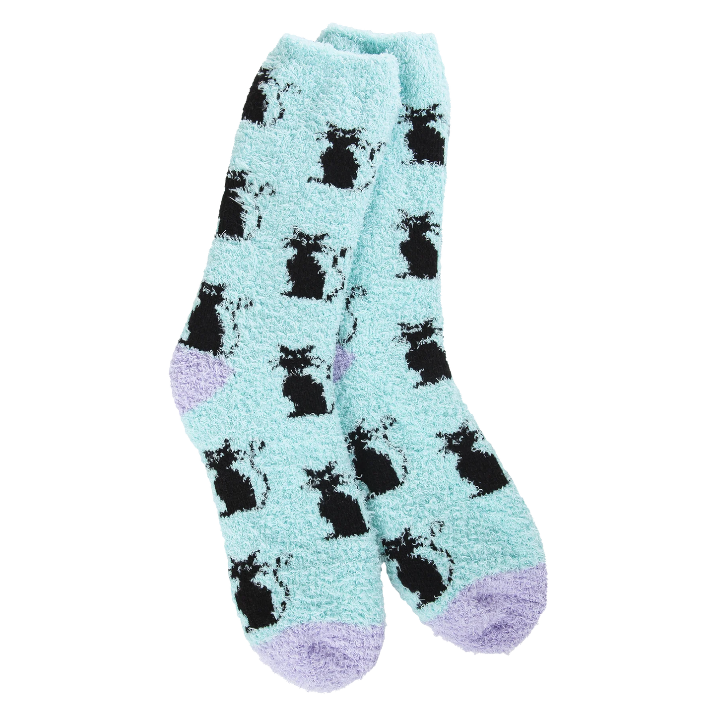 Black Cat Cozy Crew Socks