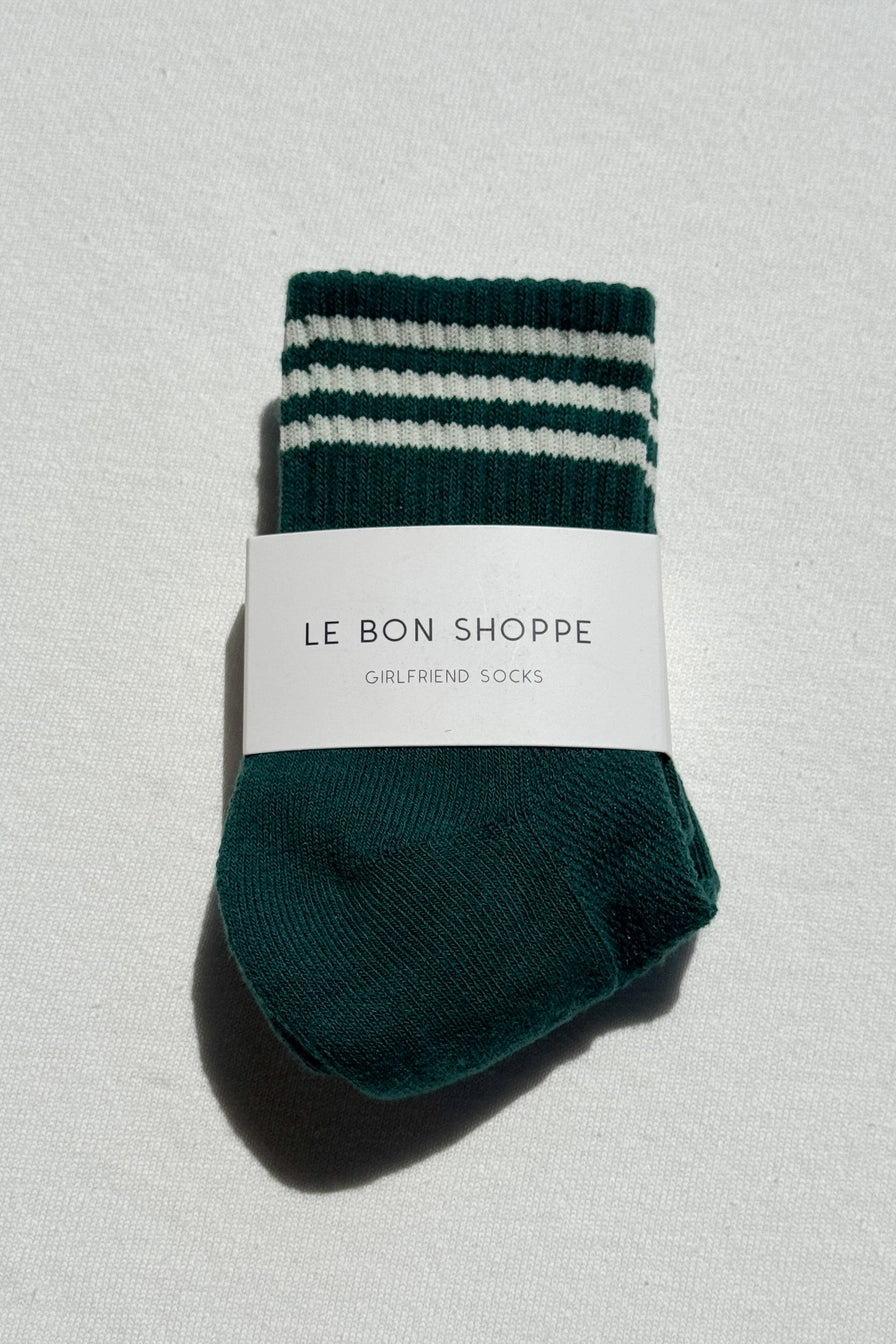 Hunter Green Girlfriend Socks by Le Bon Shoppe