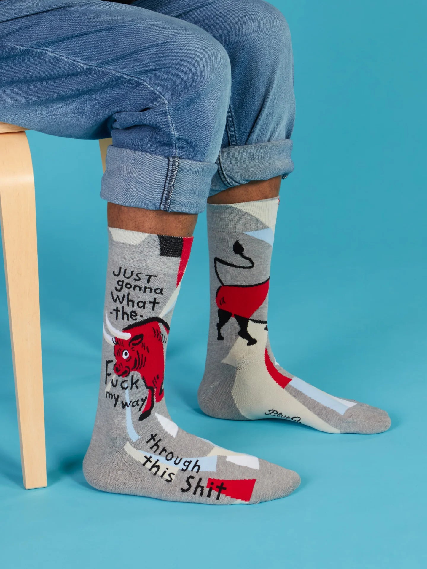 Just Gonna What The Fuck My Way Through This Shit M-Crew Socks by Blue Q