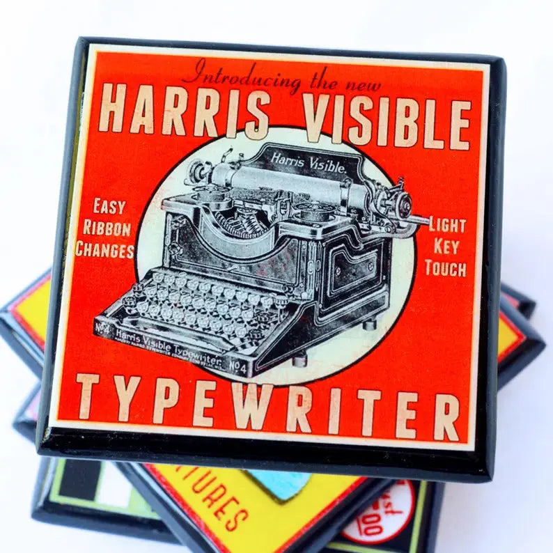 Just My Type- Vintage Typewriter Coaster Set