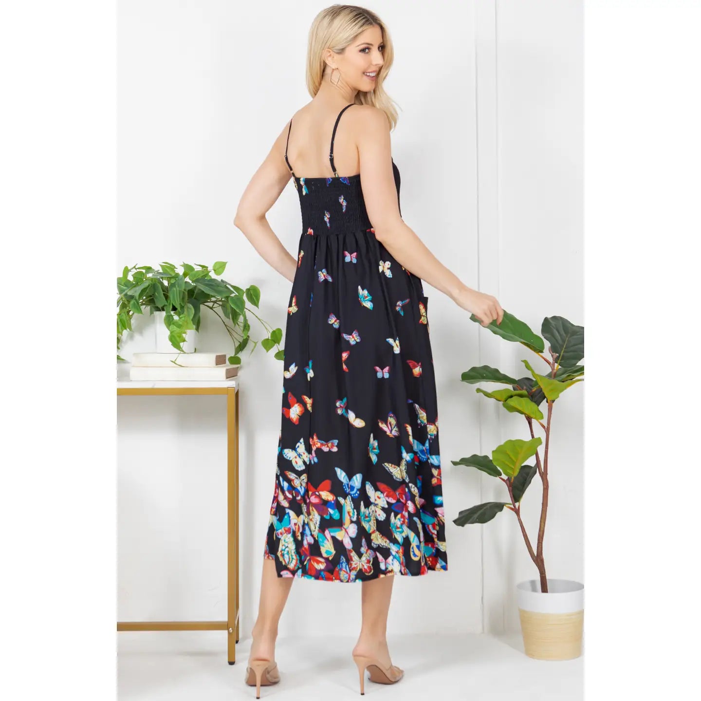 Kaleidoscope of Butterflies Midi Cami Dress