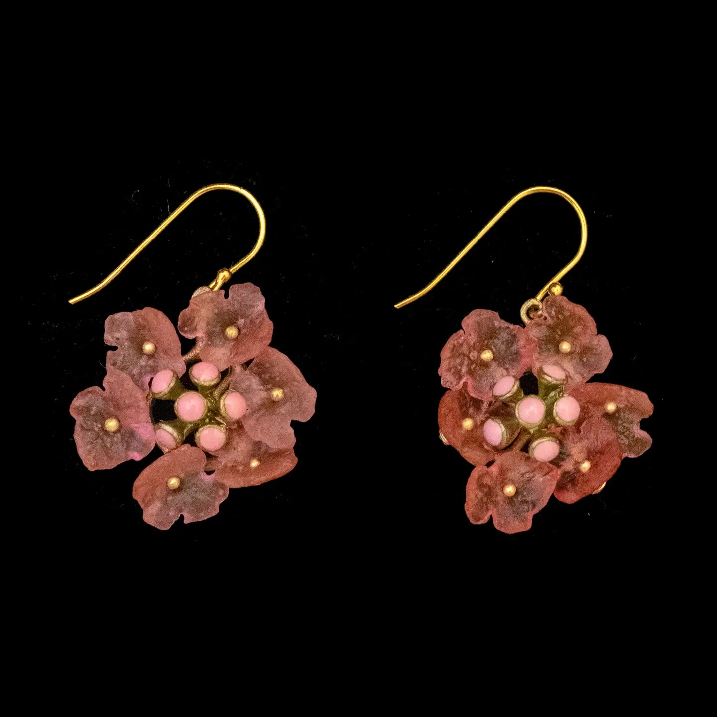 Lantana Single Bloom Earrings by Michael Michaud
