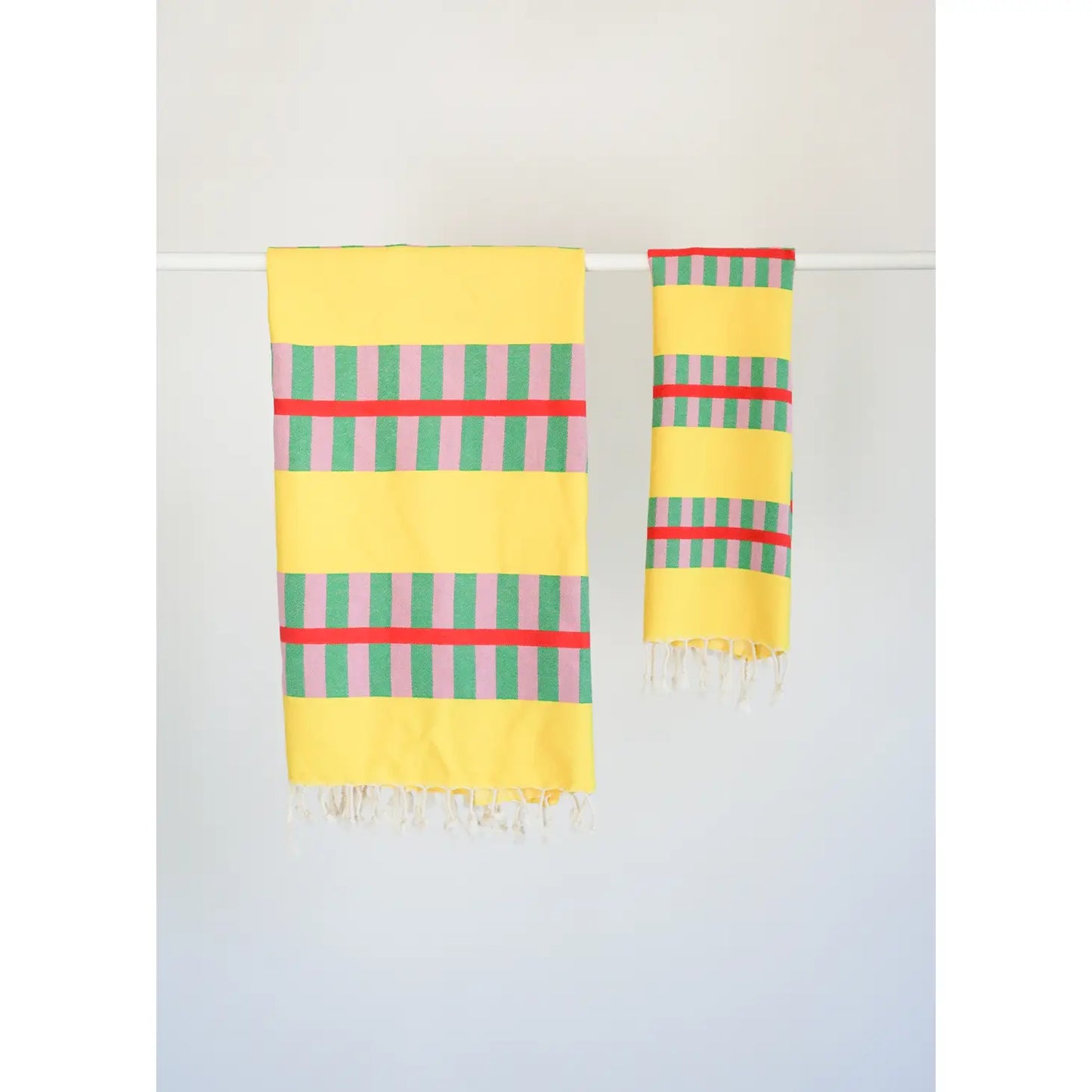 Lemon Squeeze Lattice Turkish Bath Towel