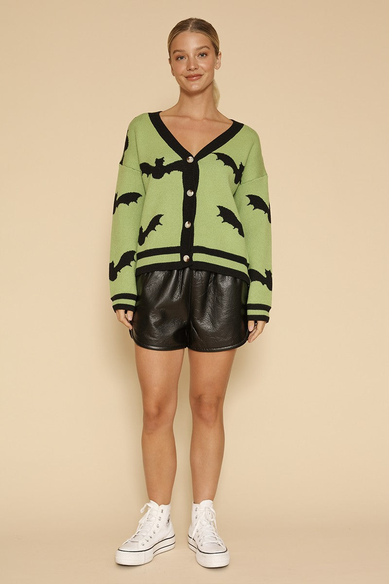 Lime Bat Cardi