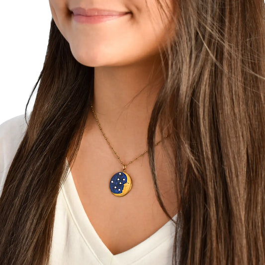 Man In the Moon Crystal Necklace