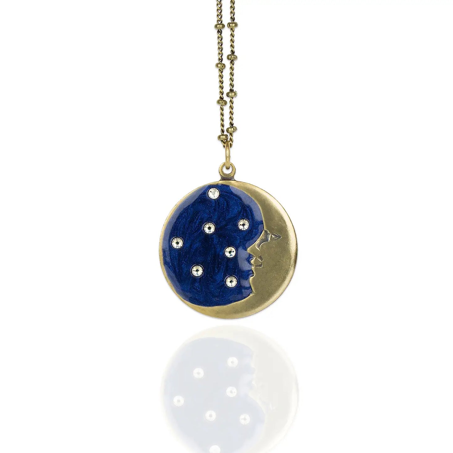 Man In the Moon Crystal Necklace