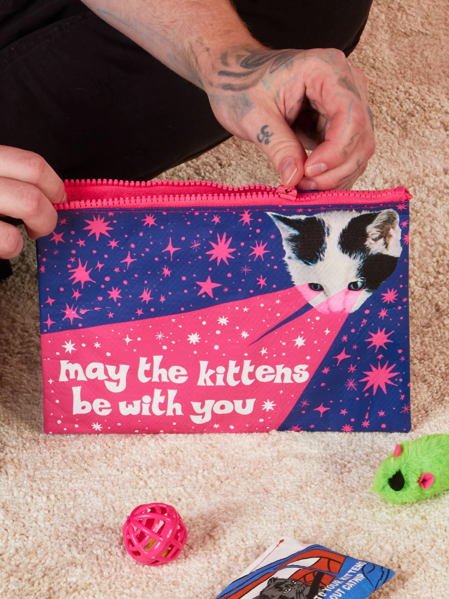 May The Kittens Be With You Zipper Pouch by Blue Q
