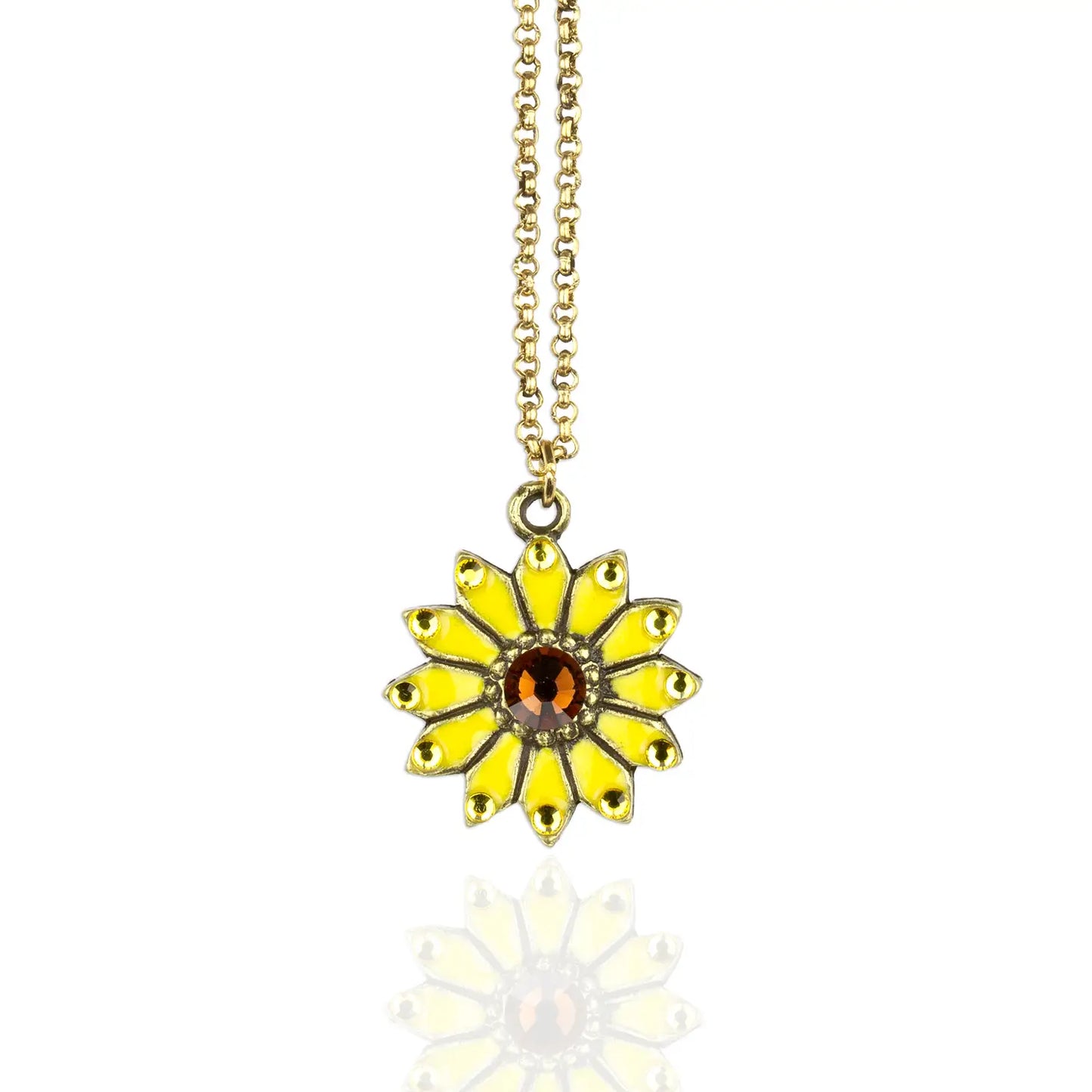 Mirasol Crystal Sunflower Necklace