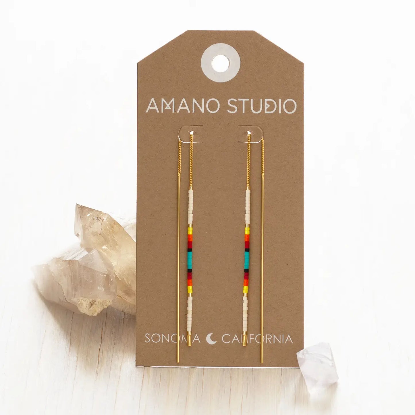 Miyuki Seed Bead Threader Earrings in New Mexico