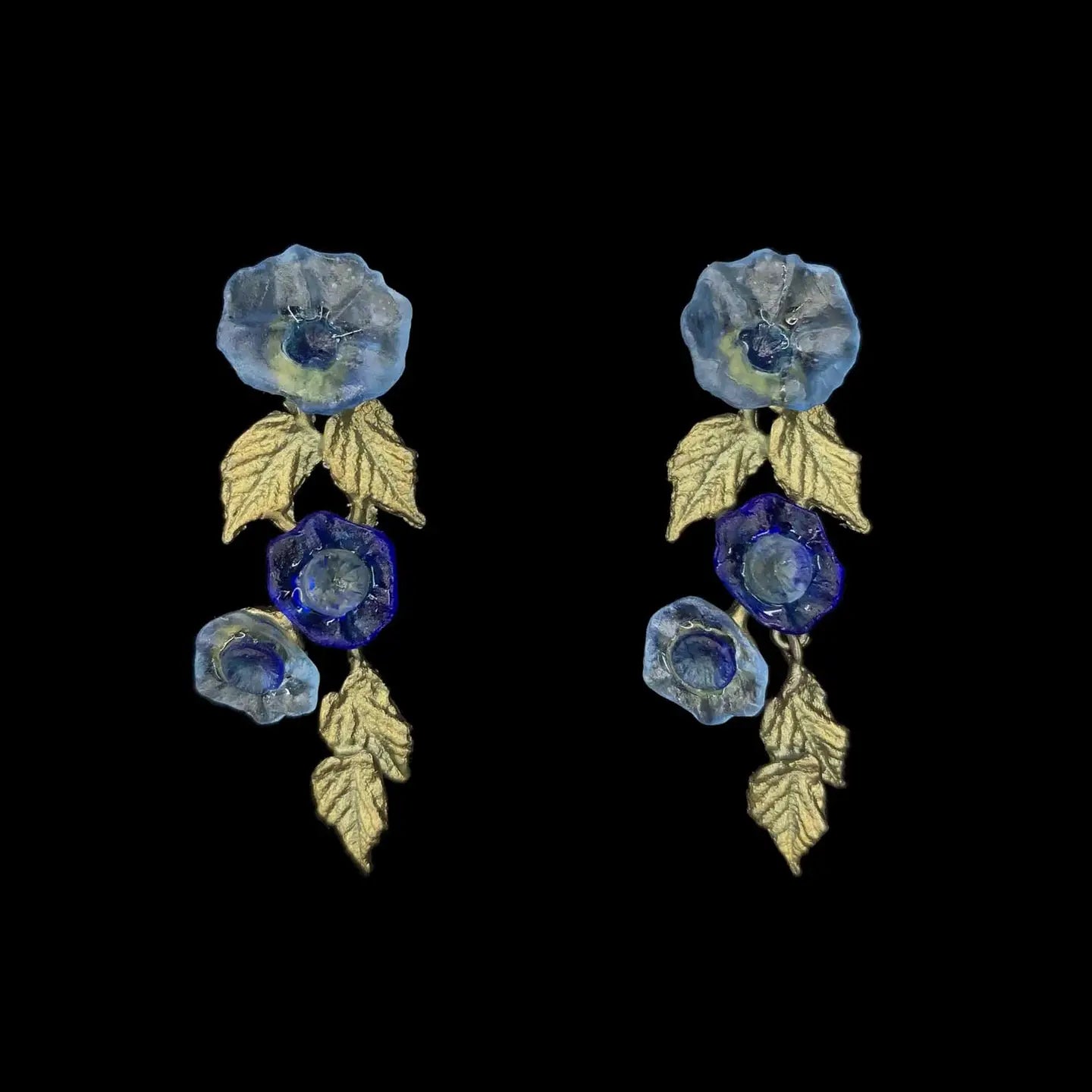 Morning Glory Dangle Post Earrings