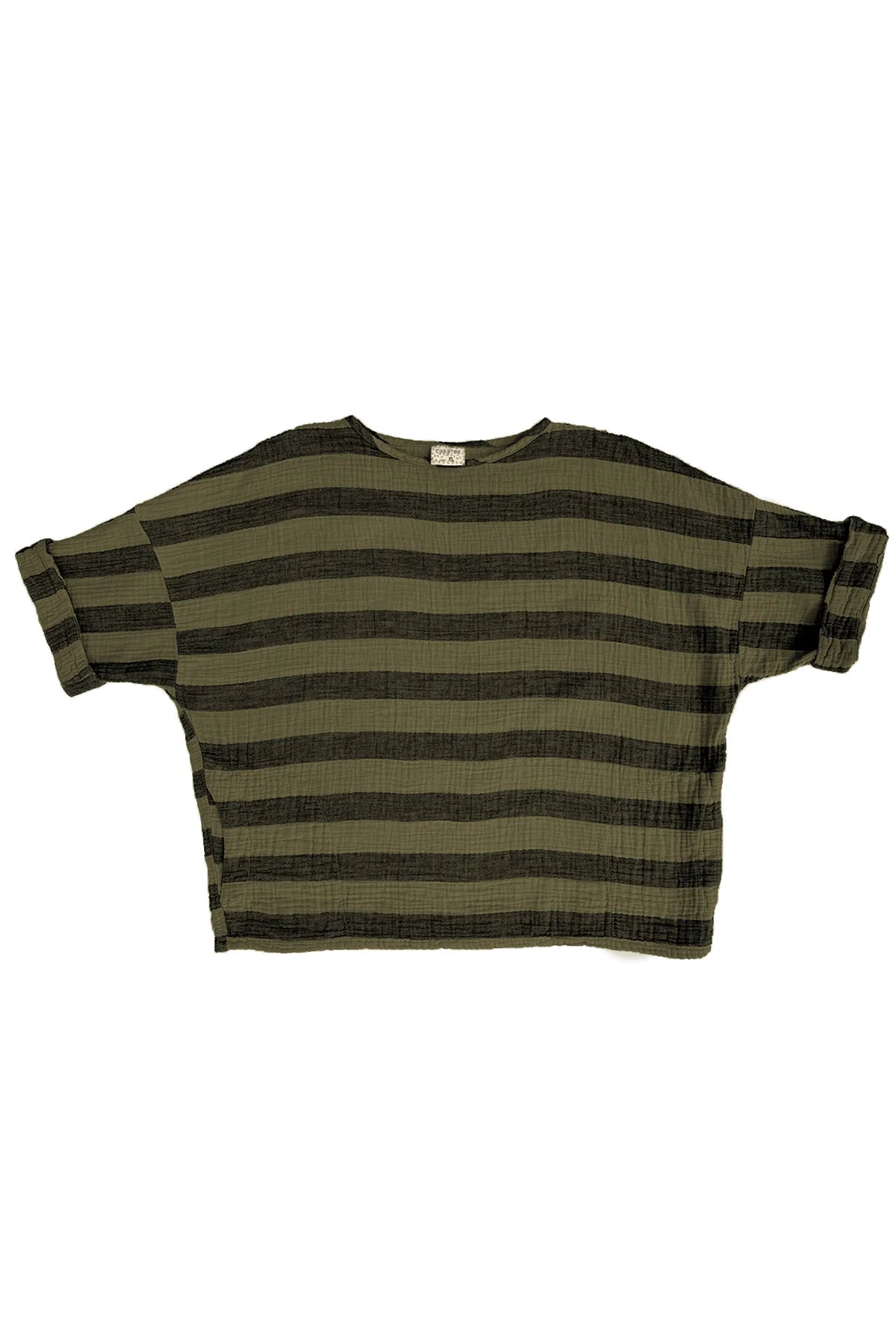 Mud + Black Stripe Izzy Top by Curator SF