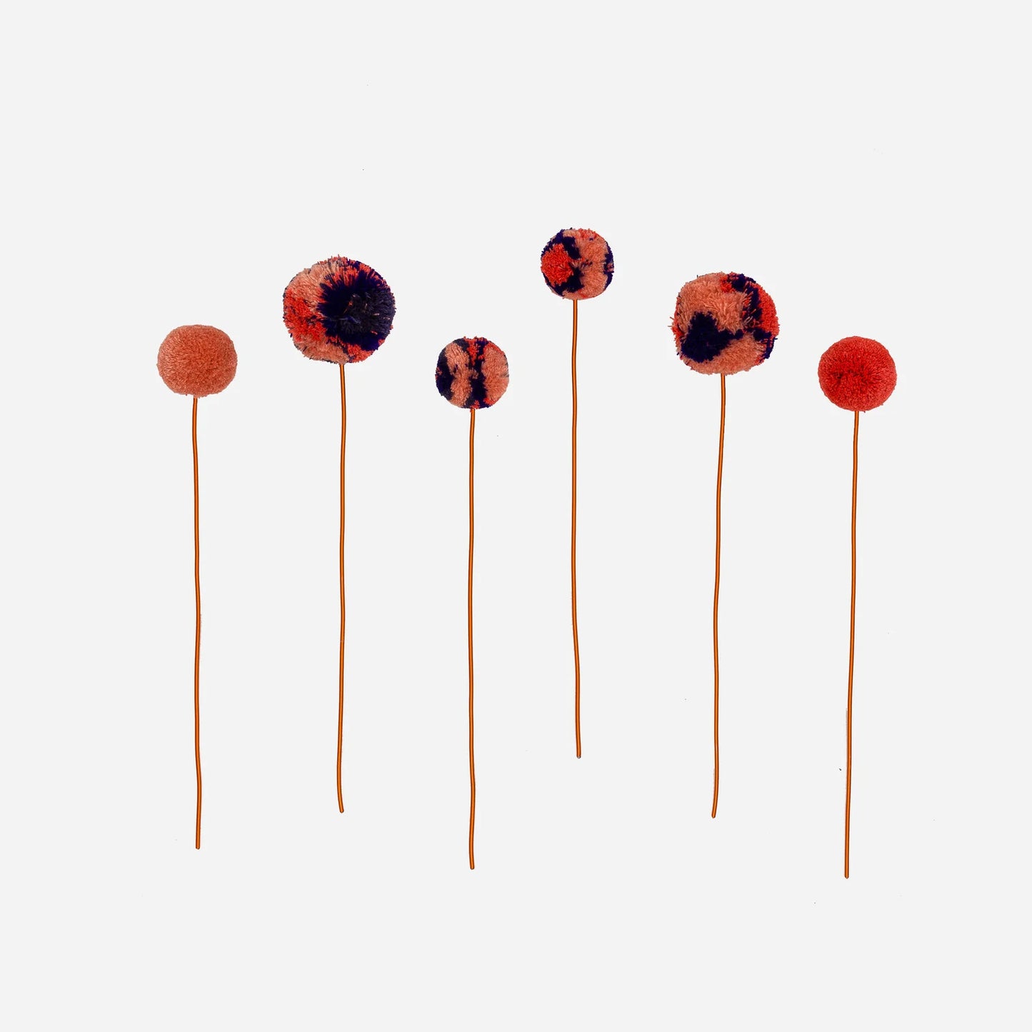 Navy Melon Pom Flower Bouquet