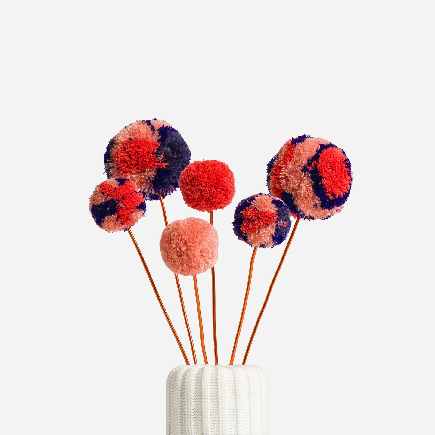 Navy Melon Pom Flower Bouquet