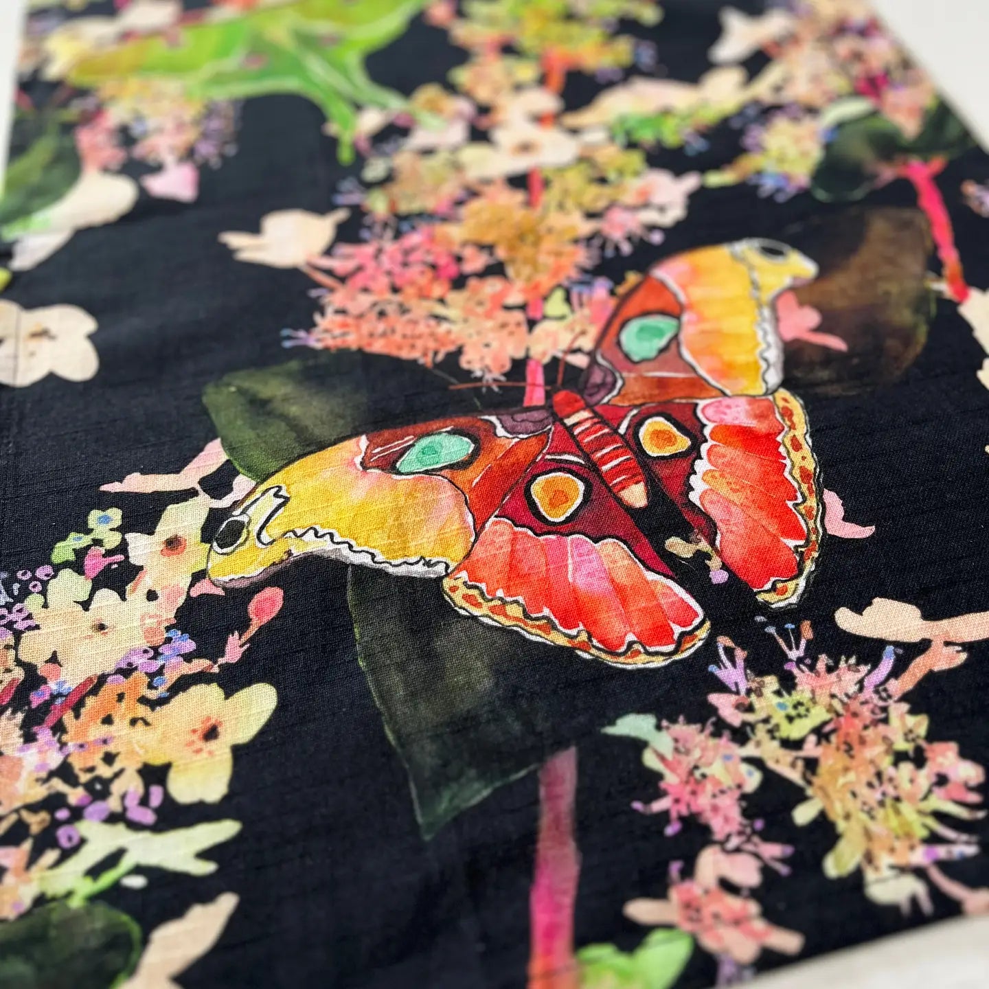 Night Moths Tea Towel