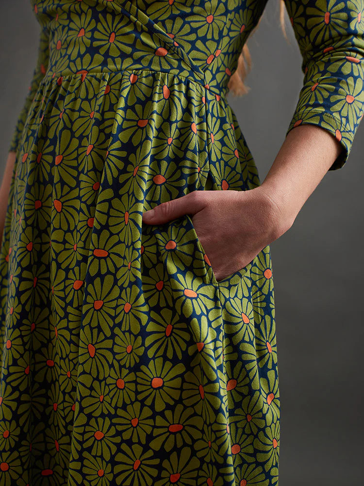 Olive Floral Callie Dress