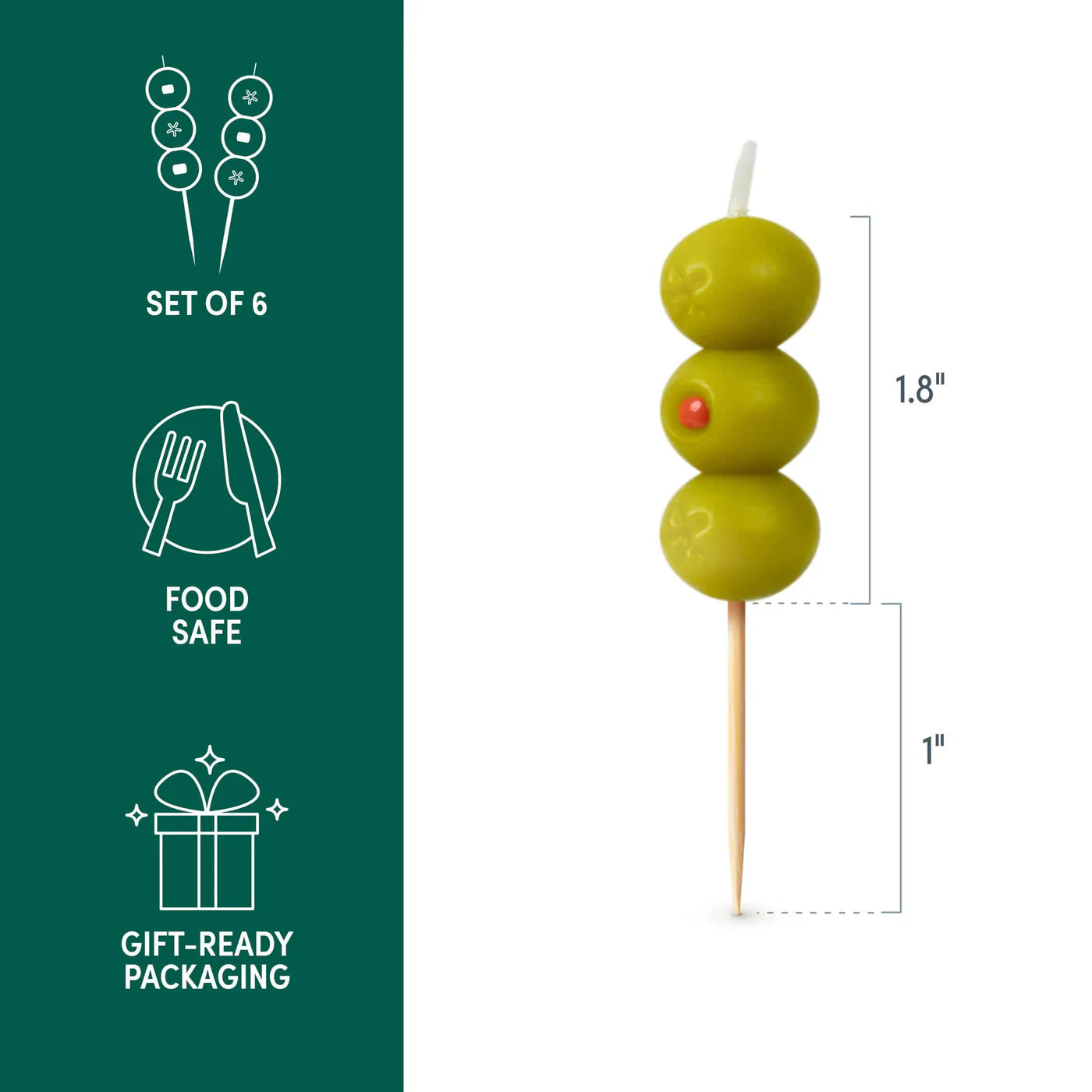 Olive Party Candles