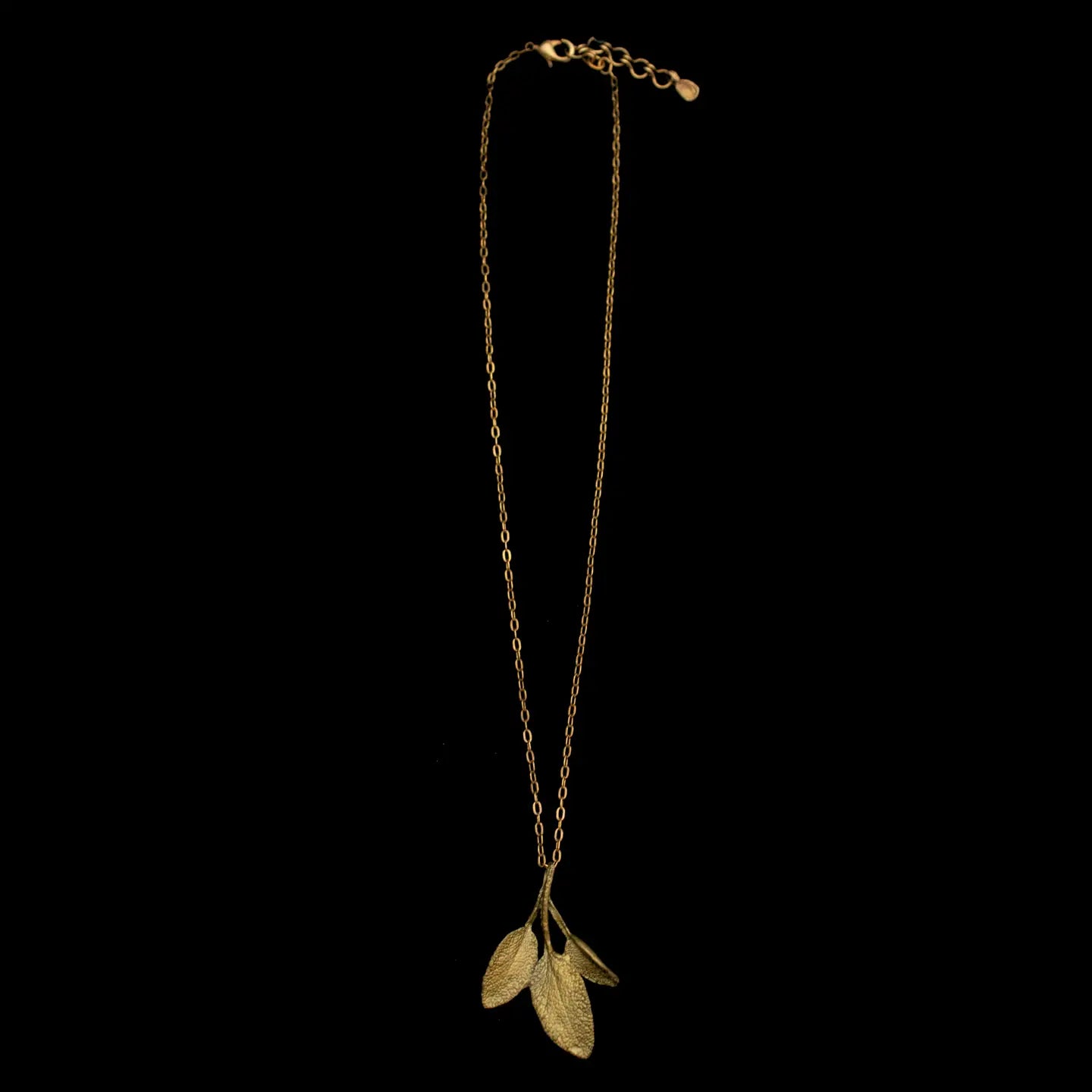 Petite Herb Sage Pendant - 16" Adj.