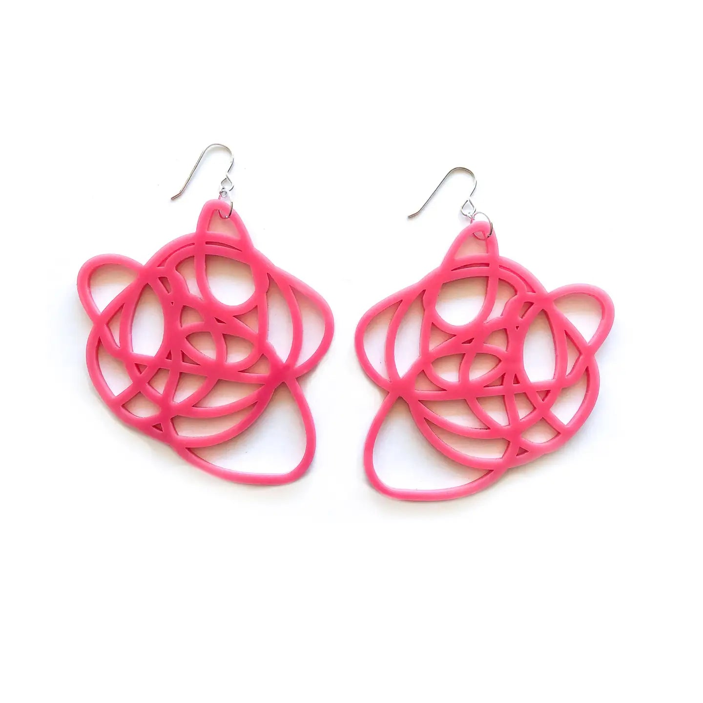 Pink Statement Earrings - Grande