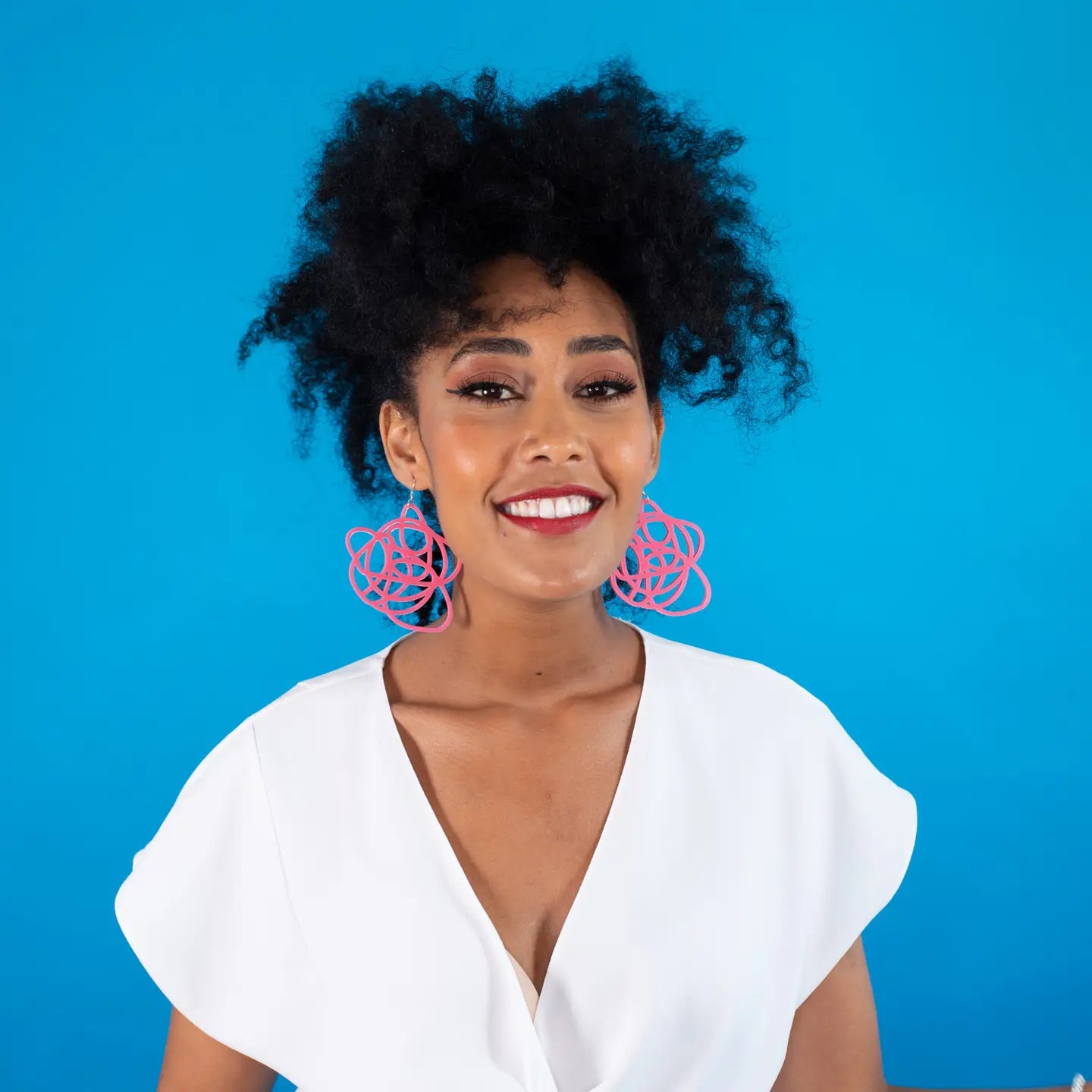 Pink Statement Earrings - Grande