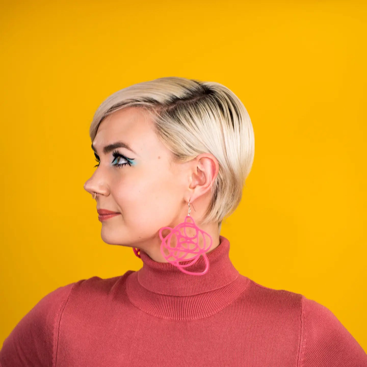 Pink Statement Earrings - Grande