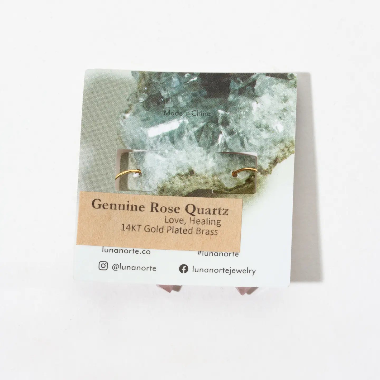 Prism Mini Hoop Earrings- Rose Quartz
