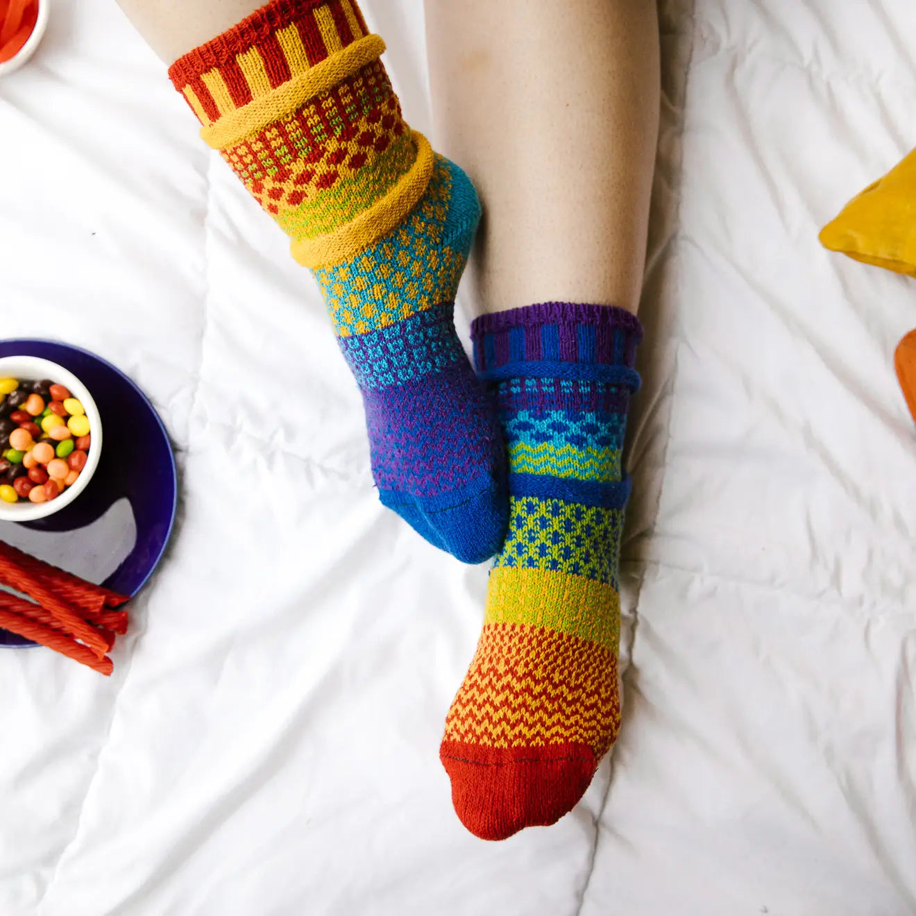 Rainbow Crew Socks by Solmate Socks
