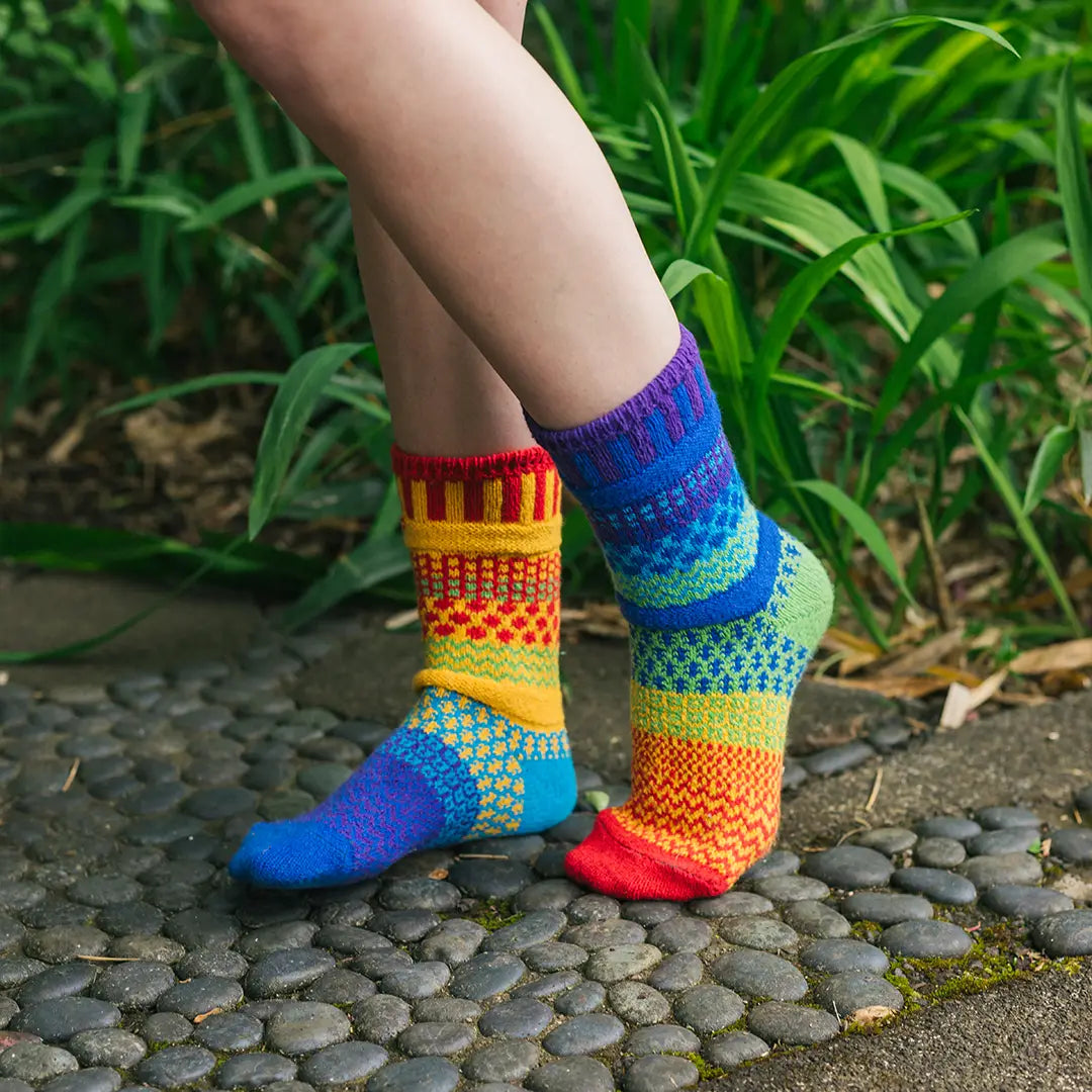Rainbow Crew Socks by Solmate Socks