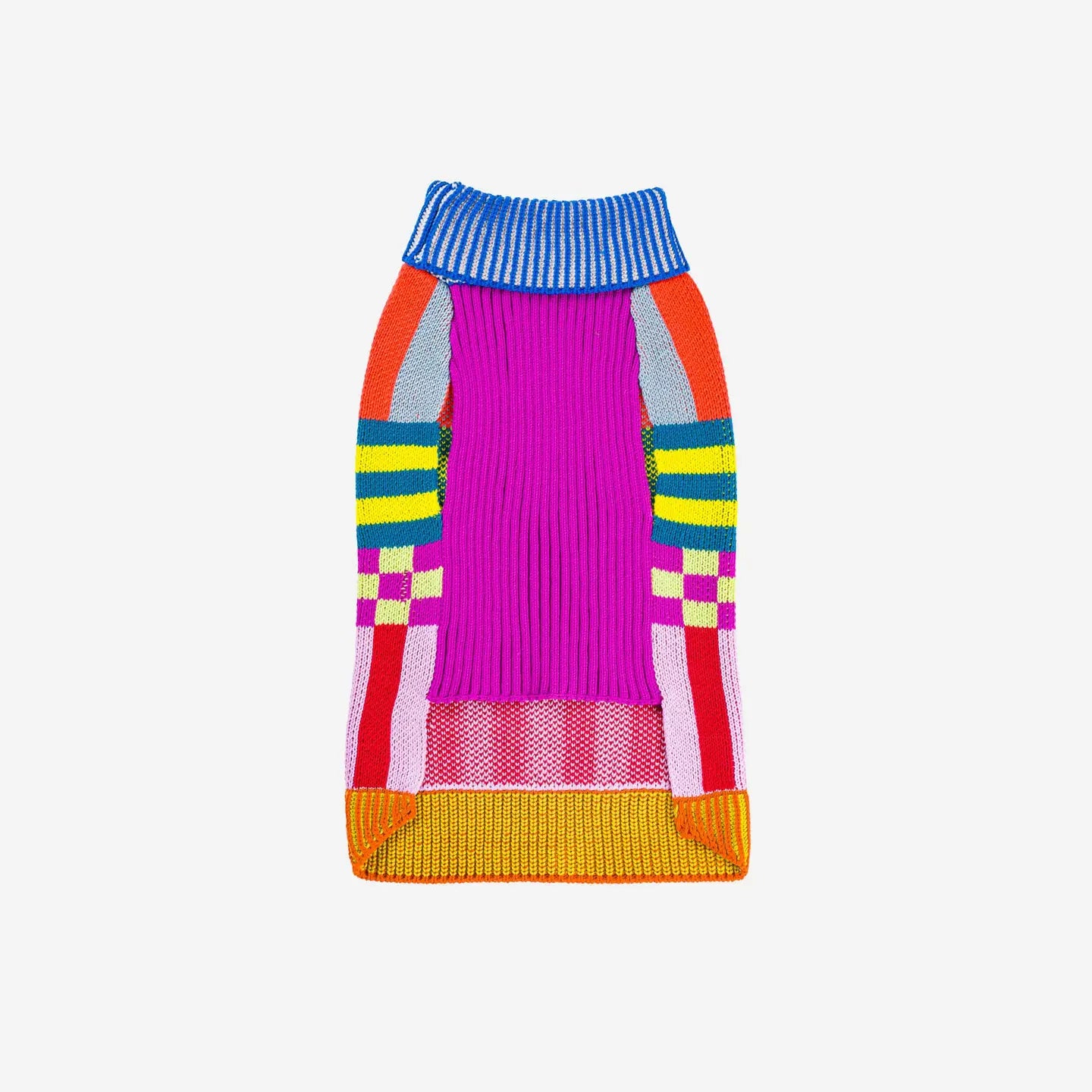 Rainbow Pattern Patch Dog Sweater