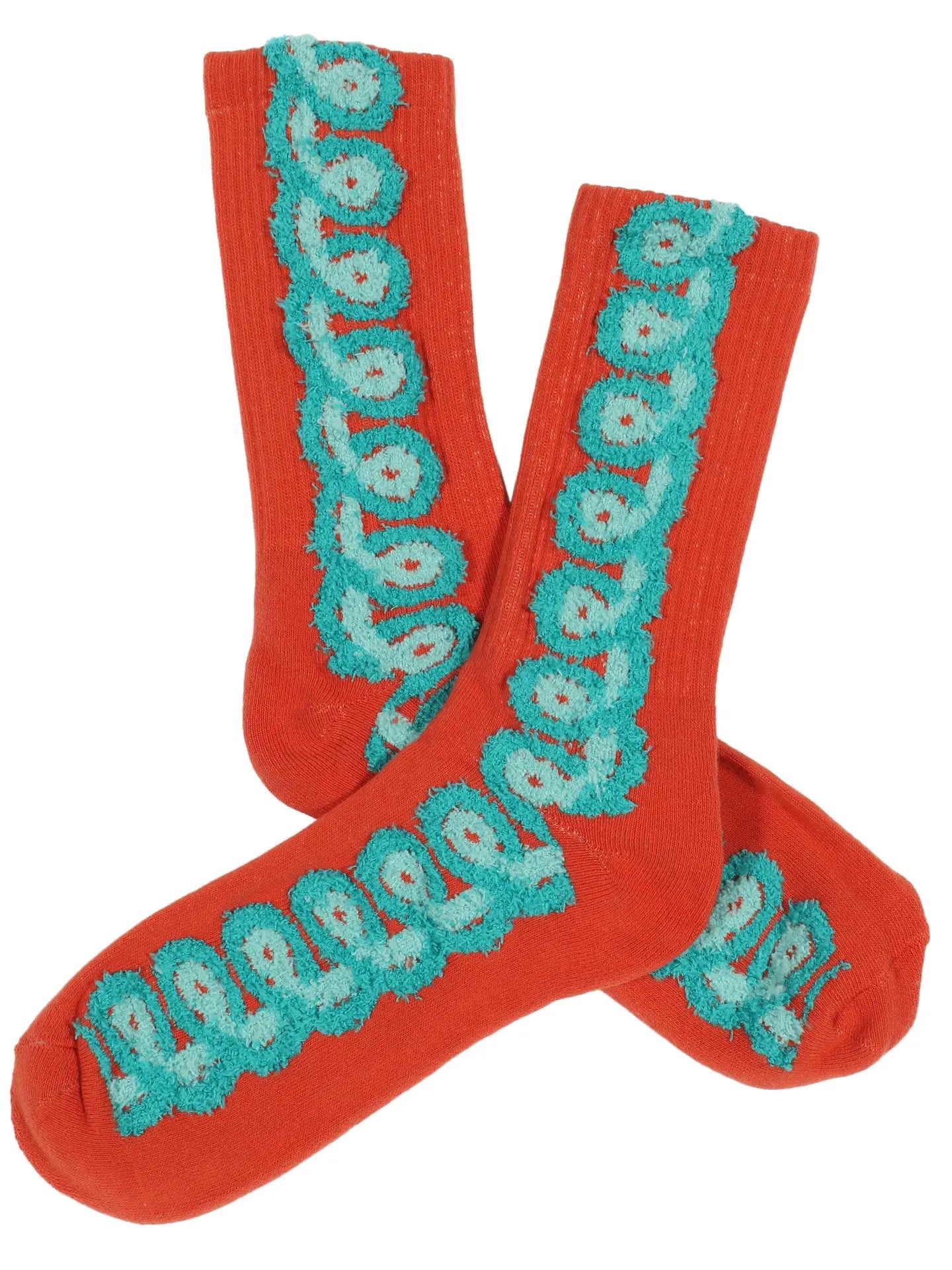 Red Loopy Socks
