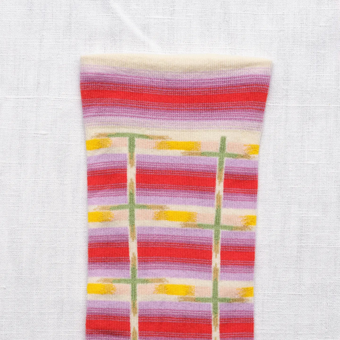 Red Multi Ikat Socks