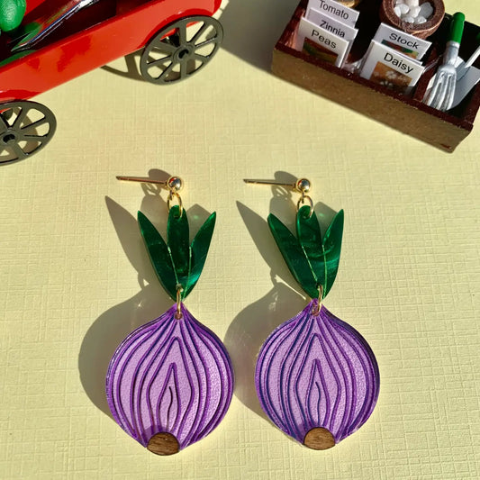 Red Onion Earrings