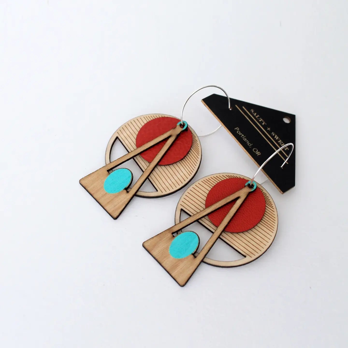 Red + Turquiose Deco Earrings by Otti
