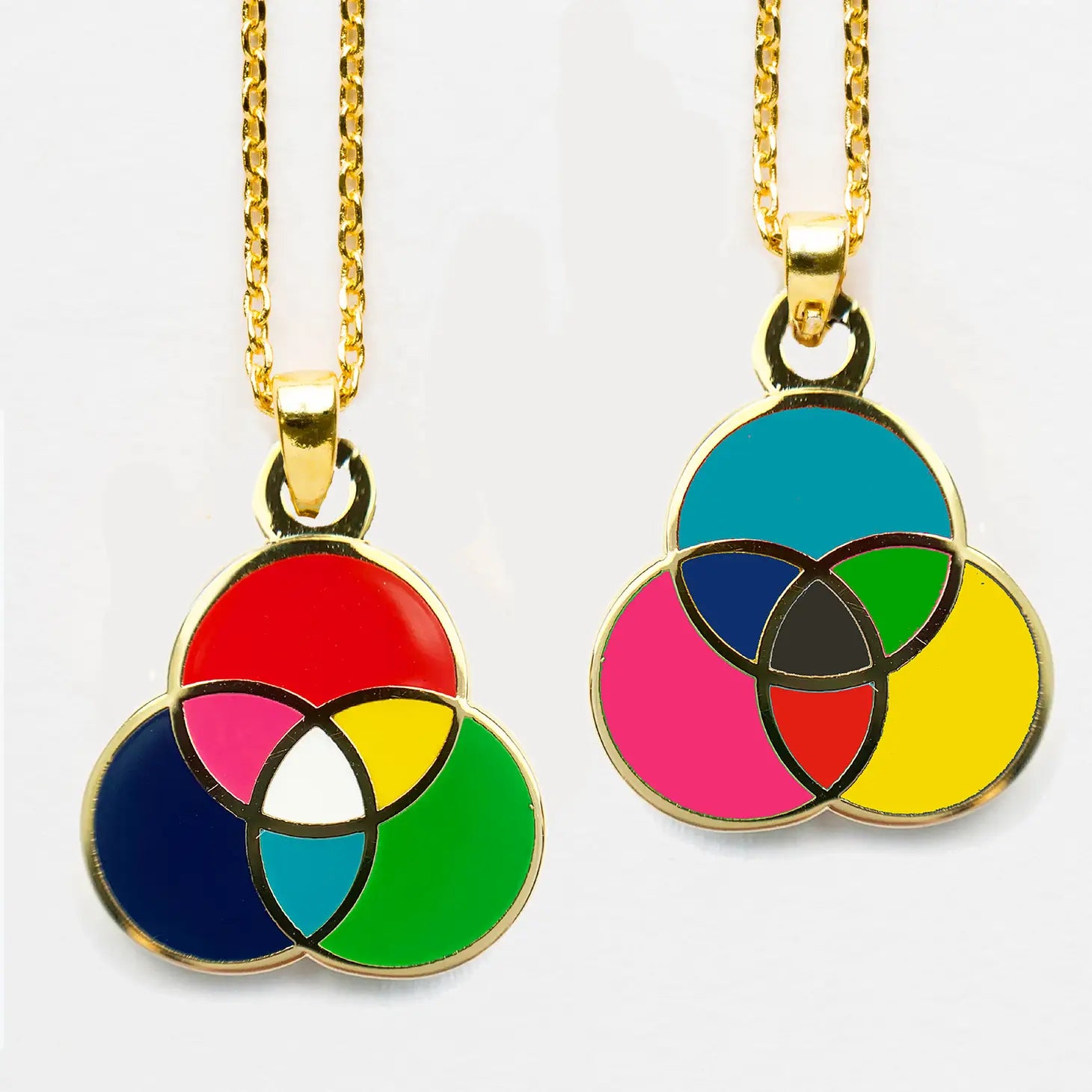 Rgb/Cmyk Double Sided Necklace Lucinda's