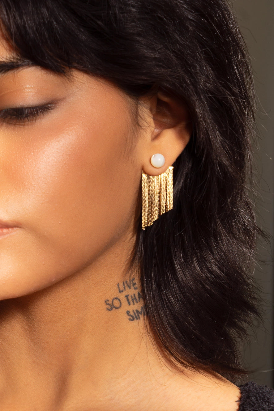 Mother of Pearl Rubell Layered Earring