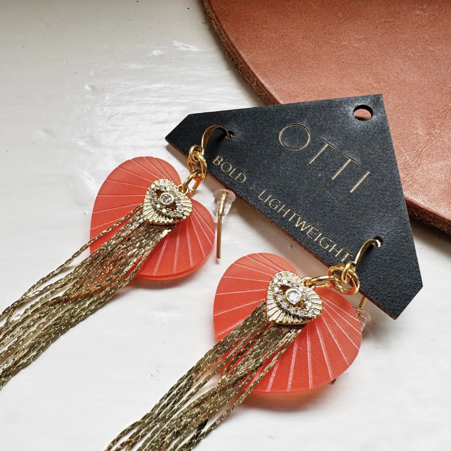 Sacred Heart + Evil Eye Fringe Earrings by Otti