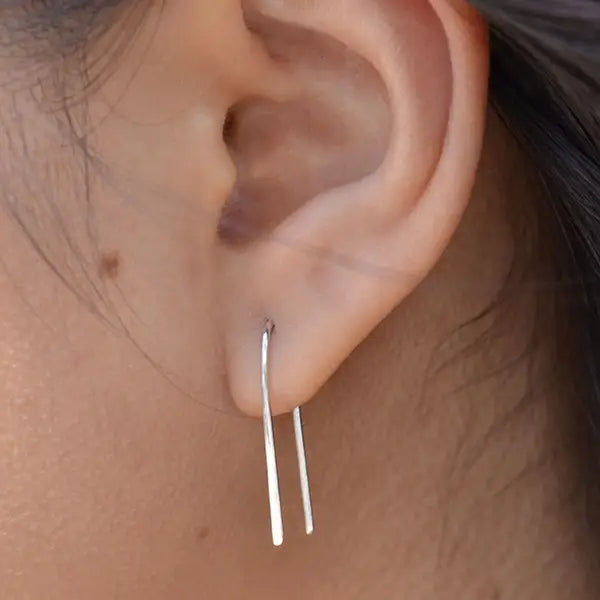Silver Arc Earrings