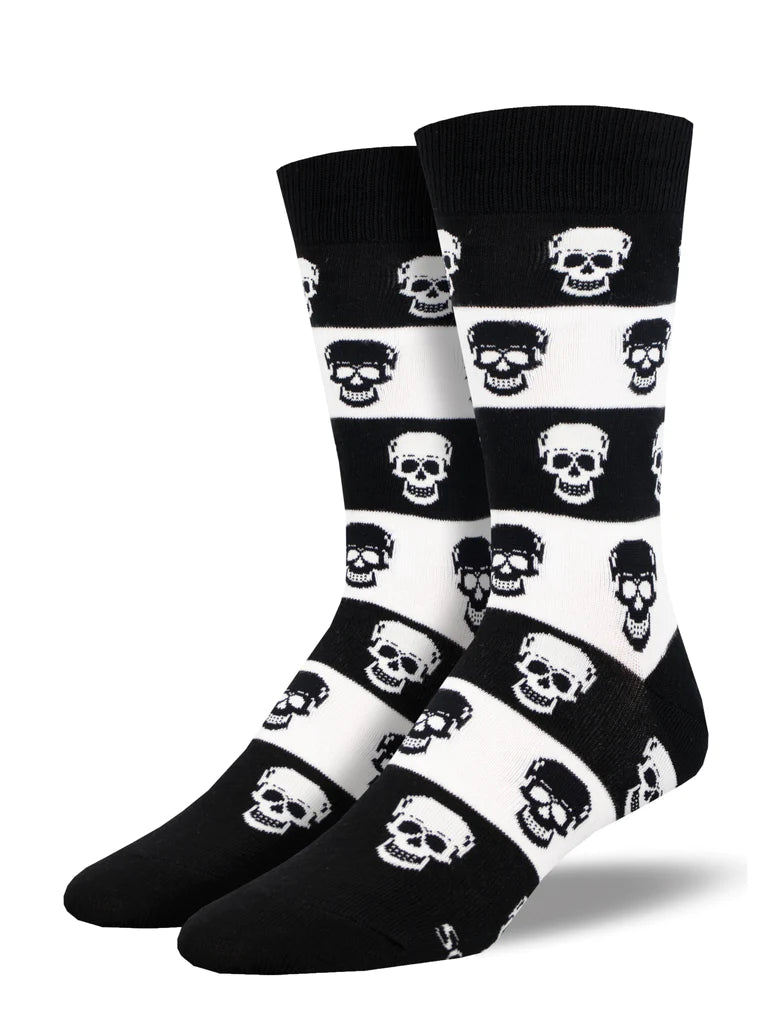 Skull Striped Socks LG