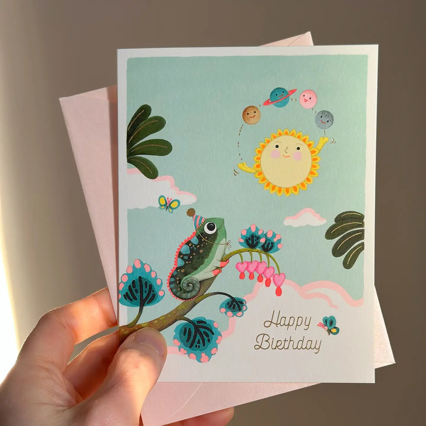 Solar Juggle Birthday Greeting Card
