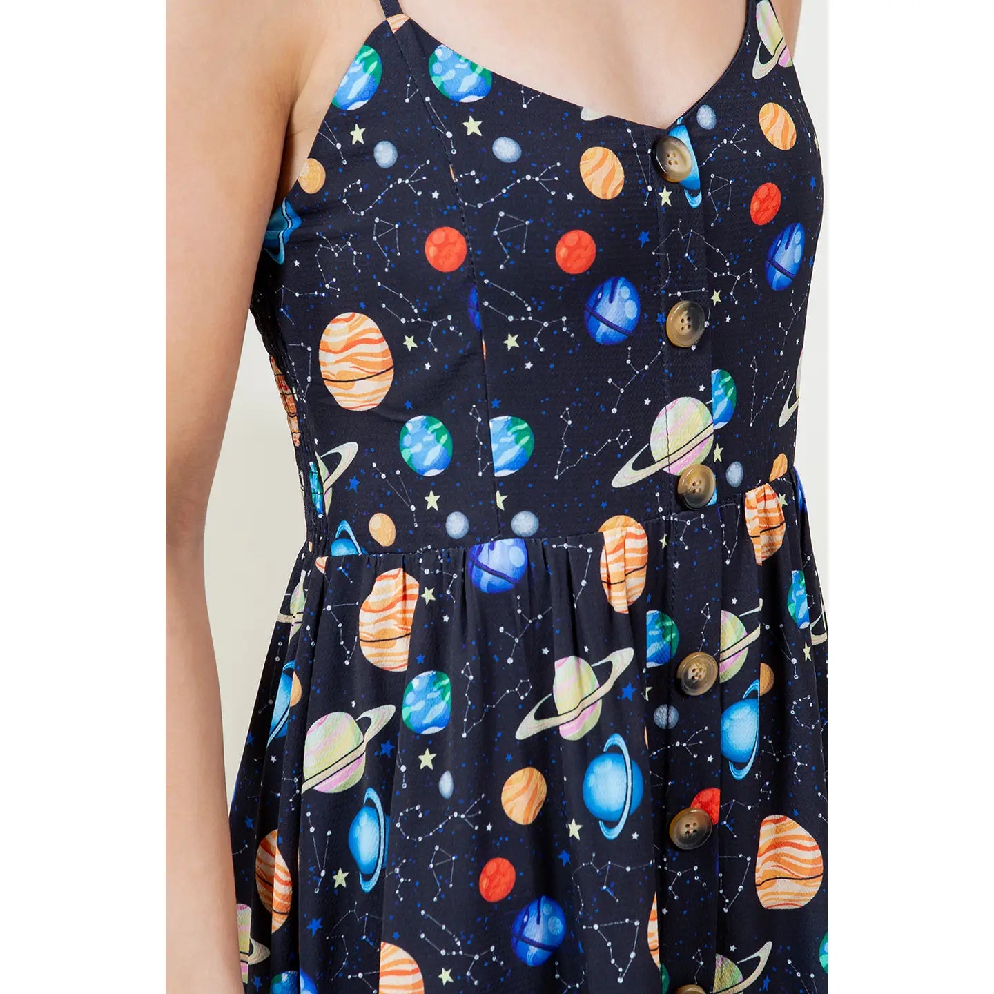 Solar System Print Cami Midi Dress