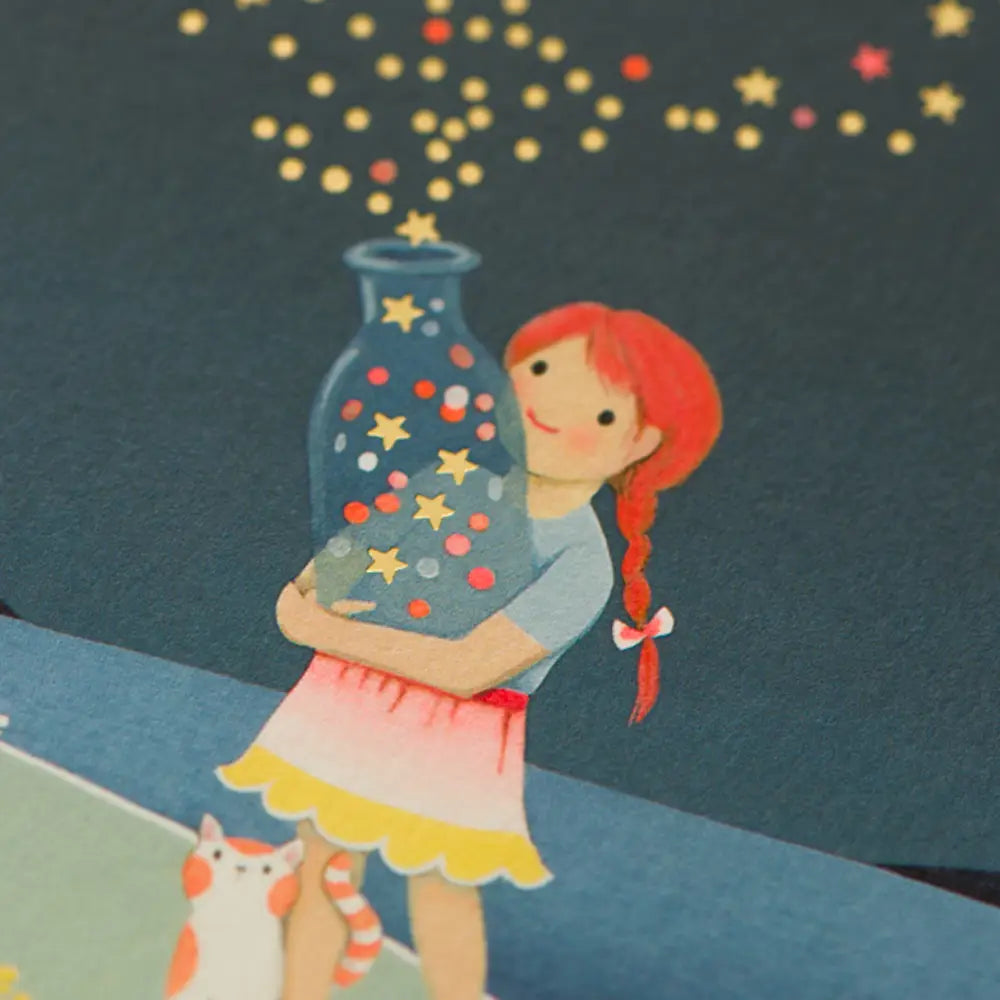 Star Bottle Birthday Greeting Card