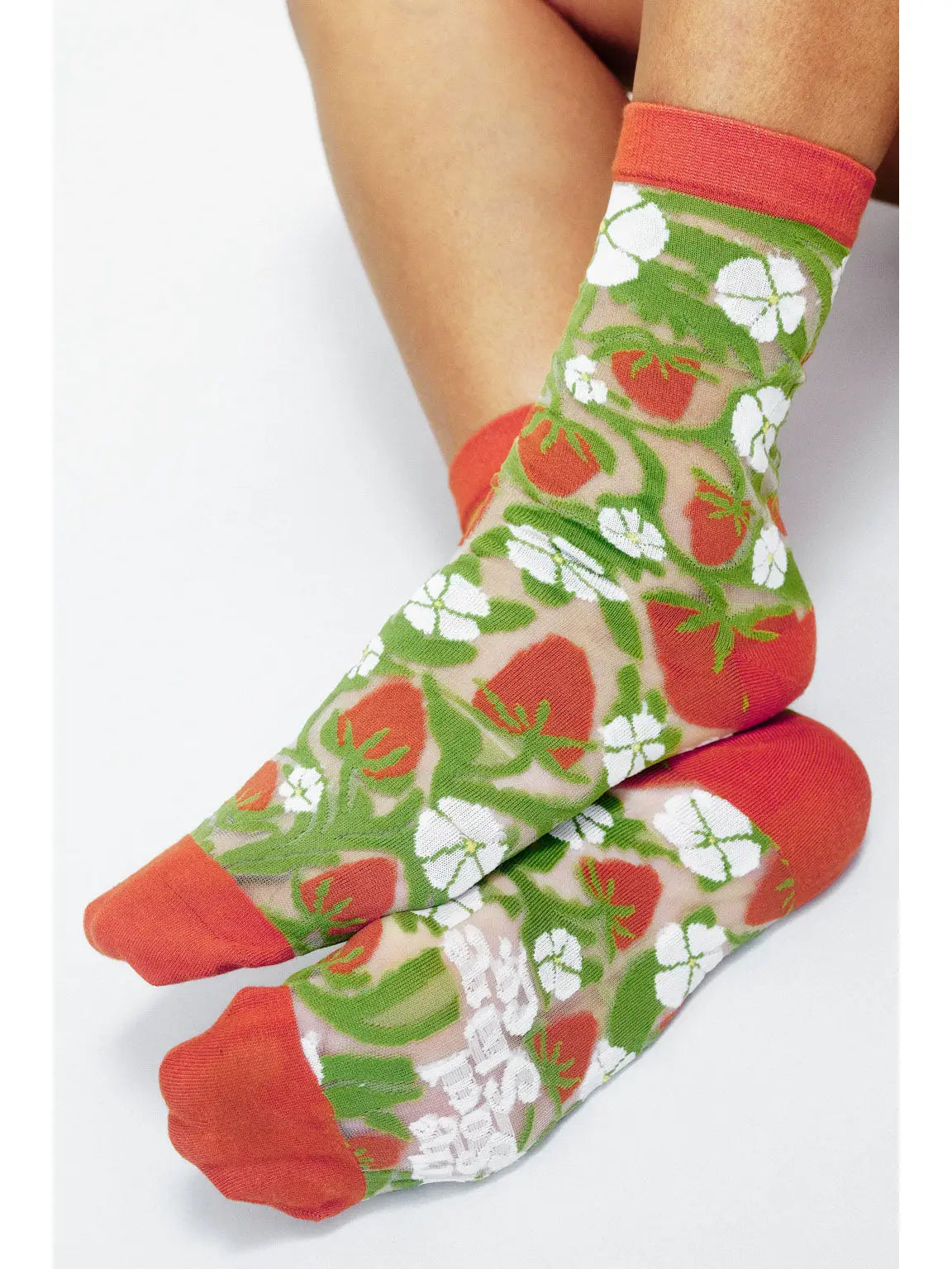 Strawberry Sheer Ankle Sock By Soulshine Co