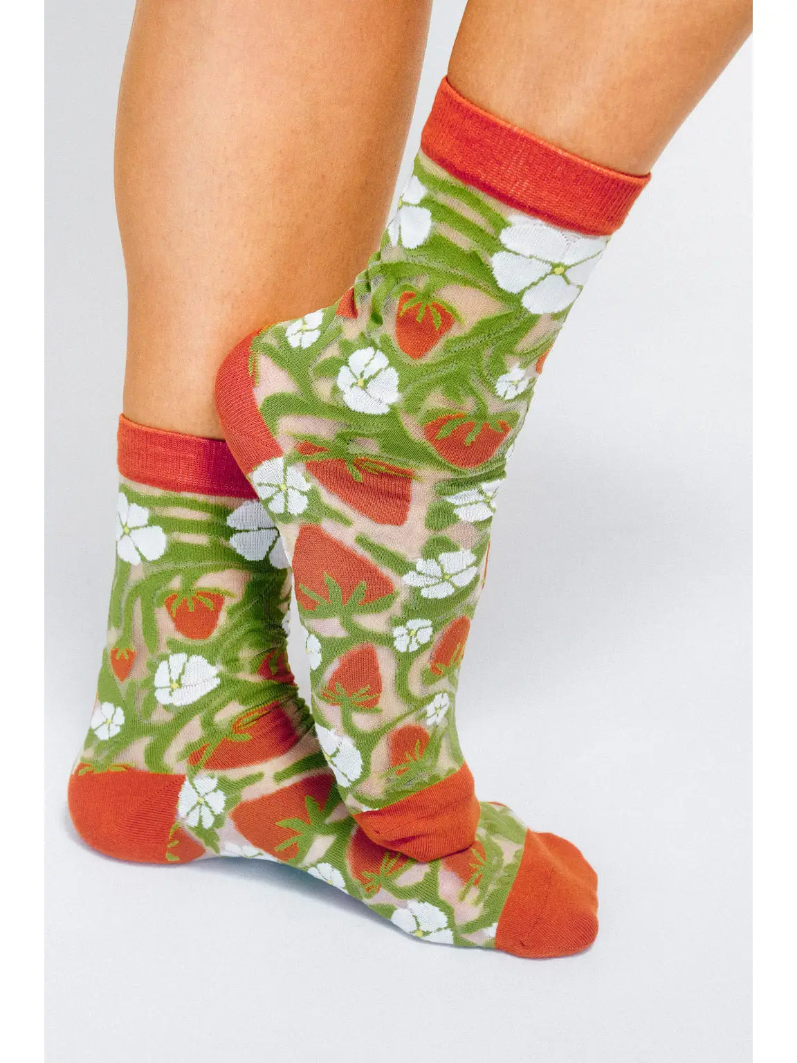 Strawberry Sheer Ankle Sock By Soulshine Co