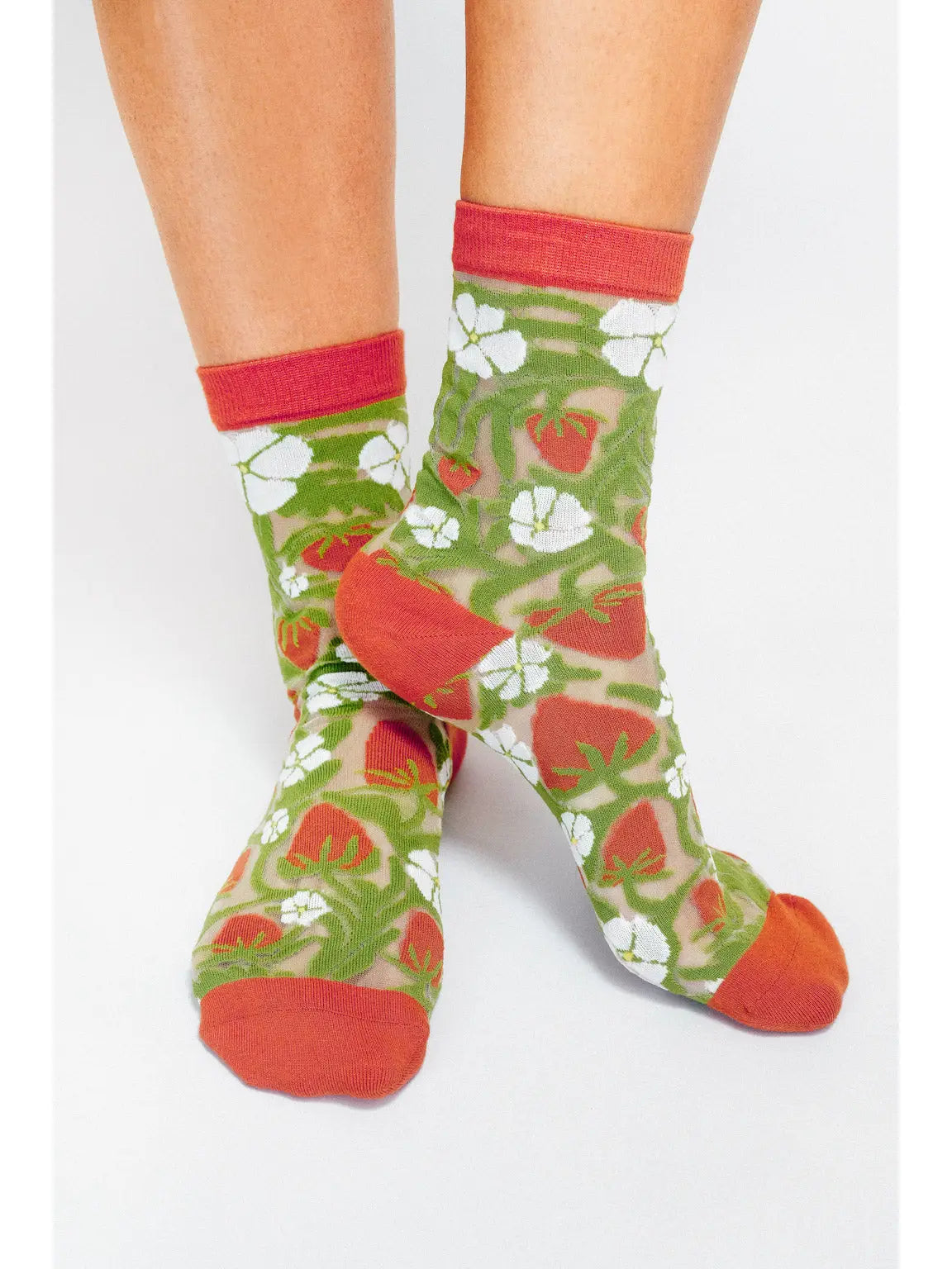 Strawberry Sheer Ankle Sock By Soulshine Co