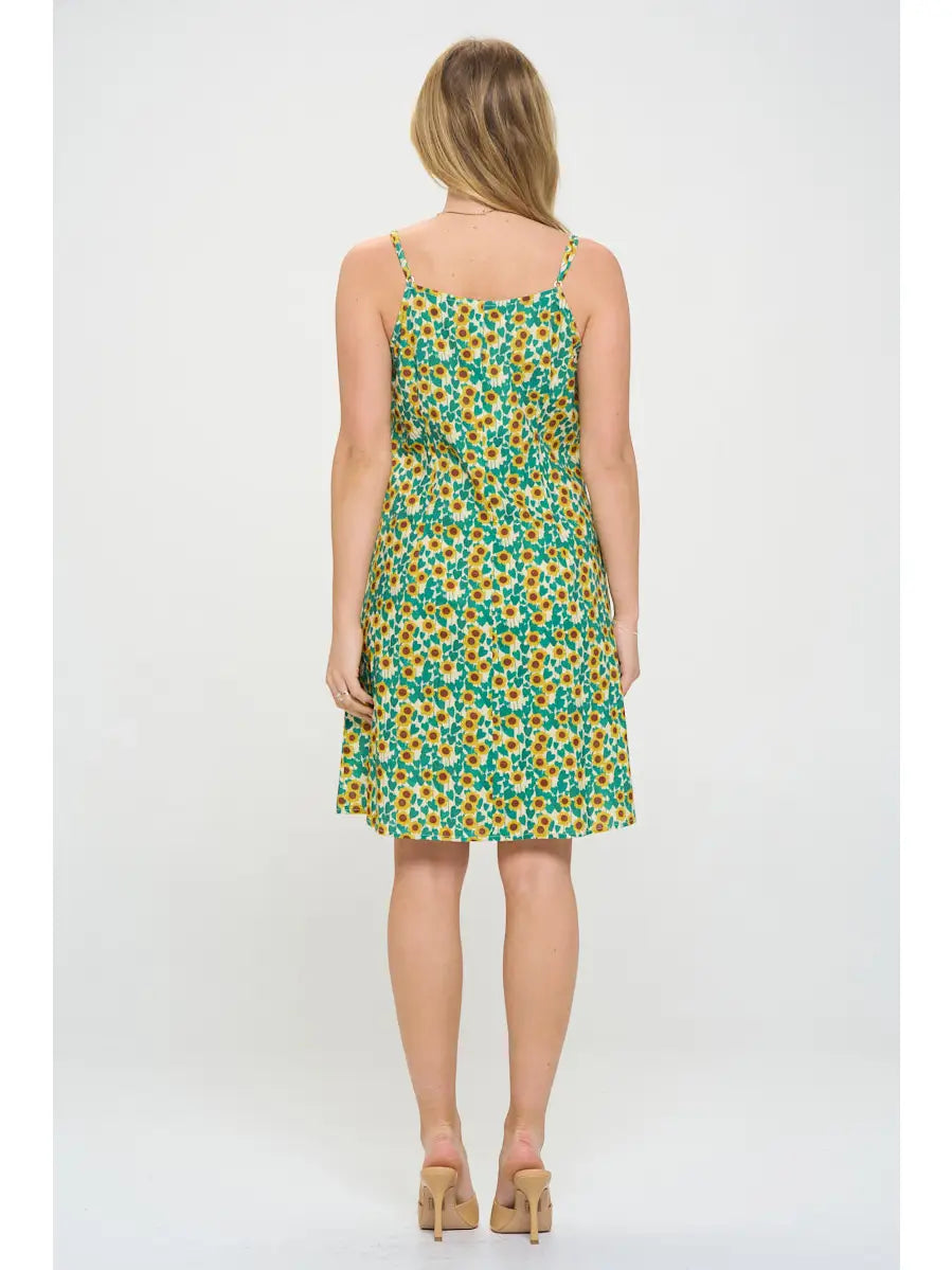 Sunflower Print Dress