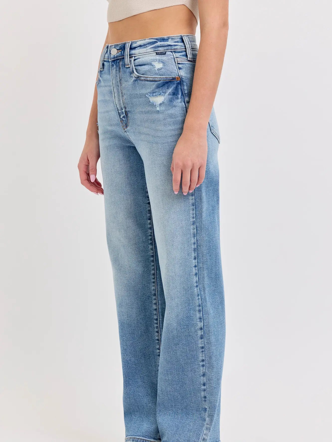Super High Rise Dad Jean Medium Wash