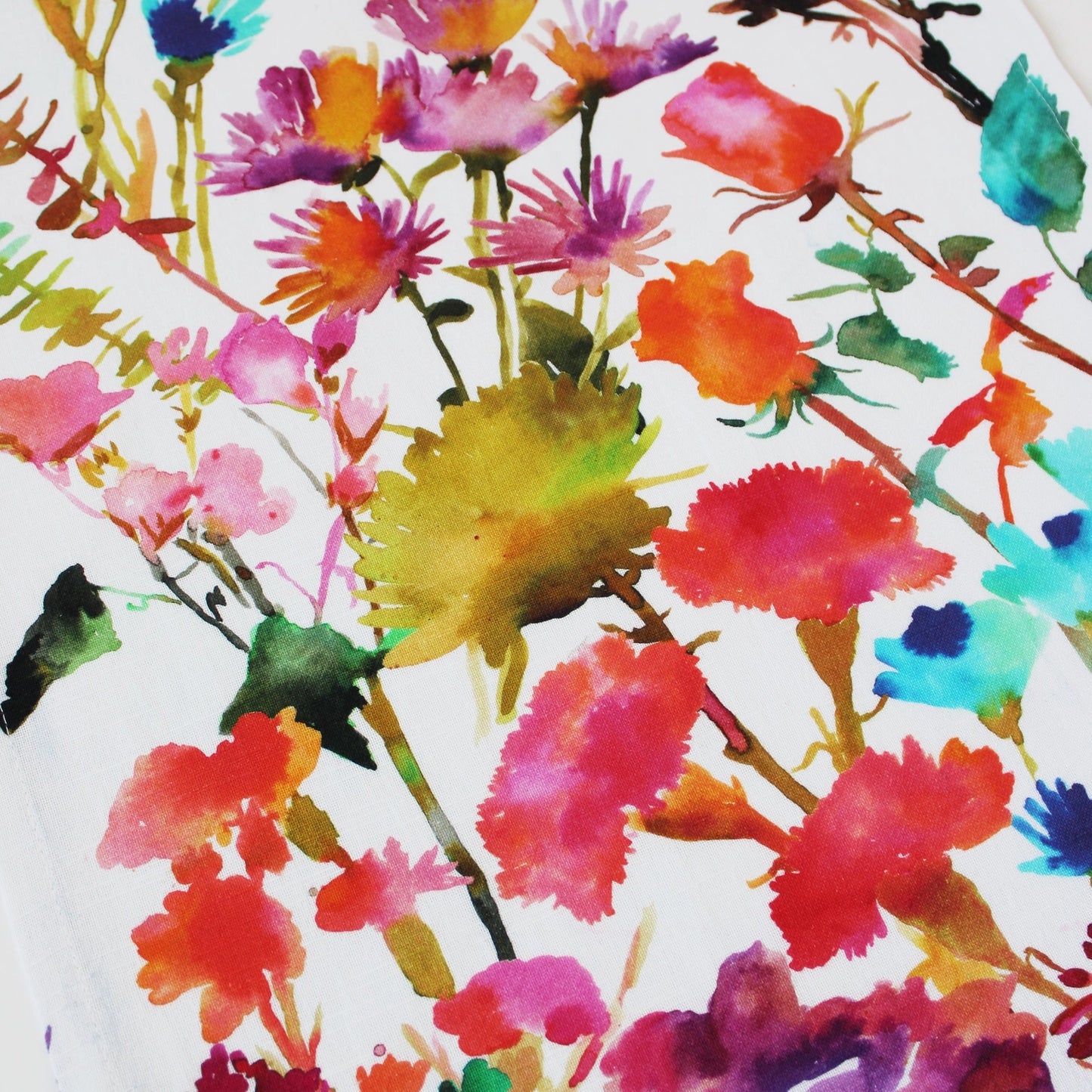 Supermarket Floral Tea Towel