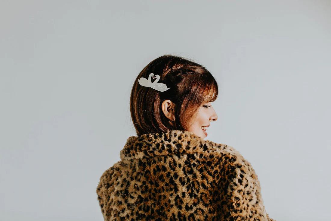Swan Kiss Barrette
