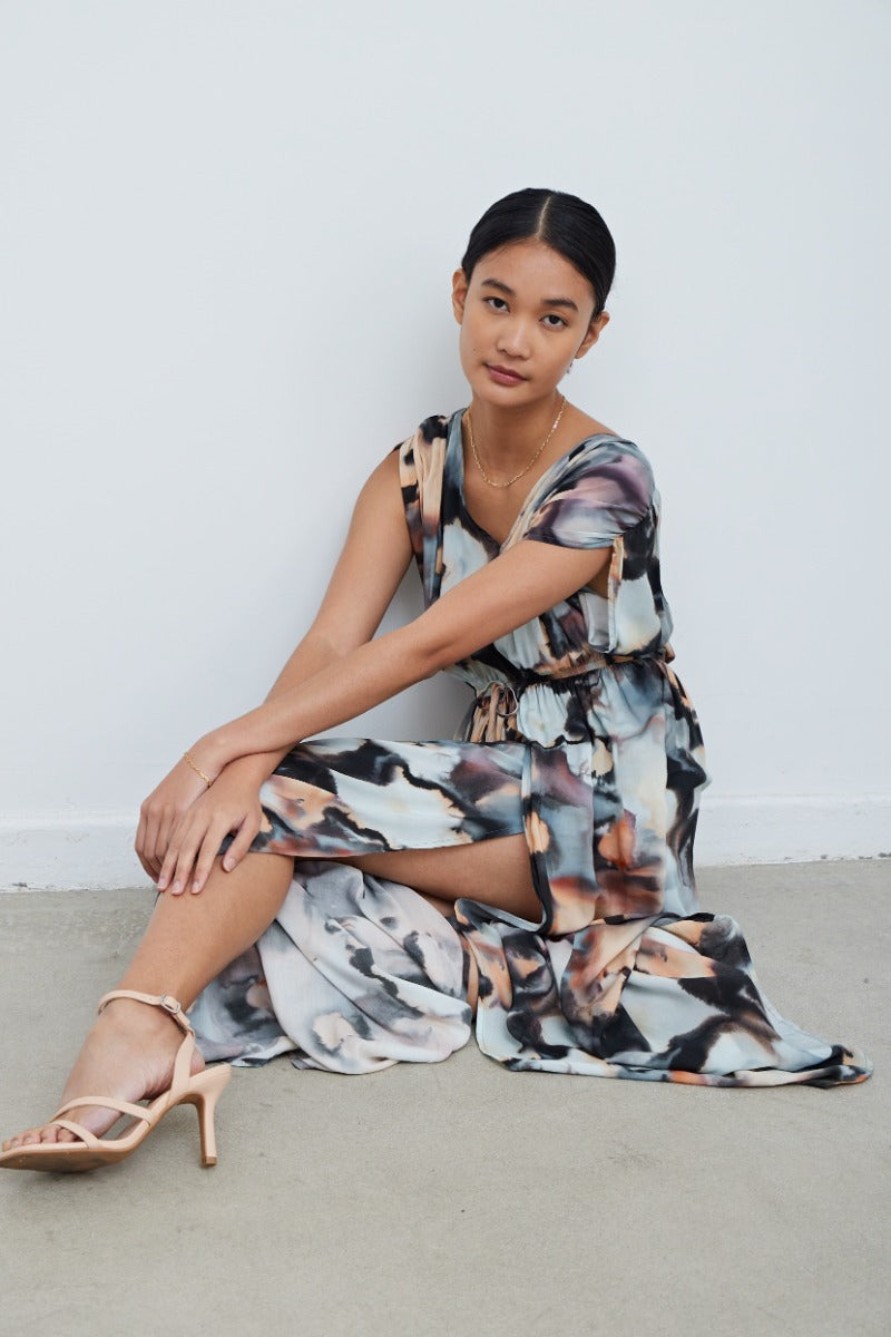Swirl Print Beach Dress