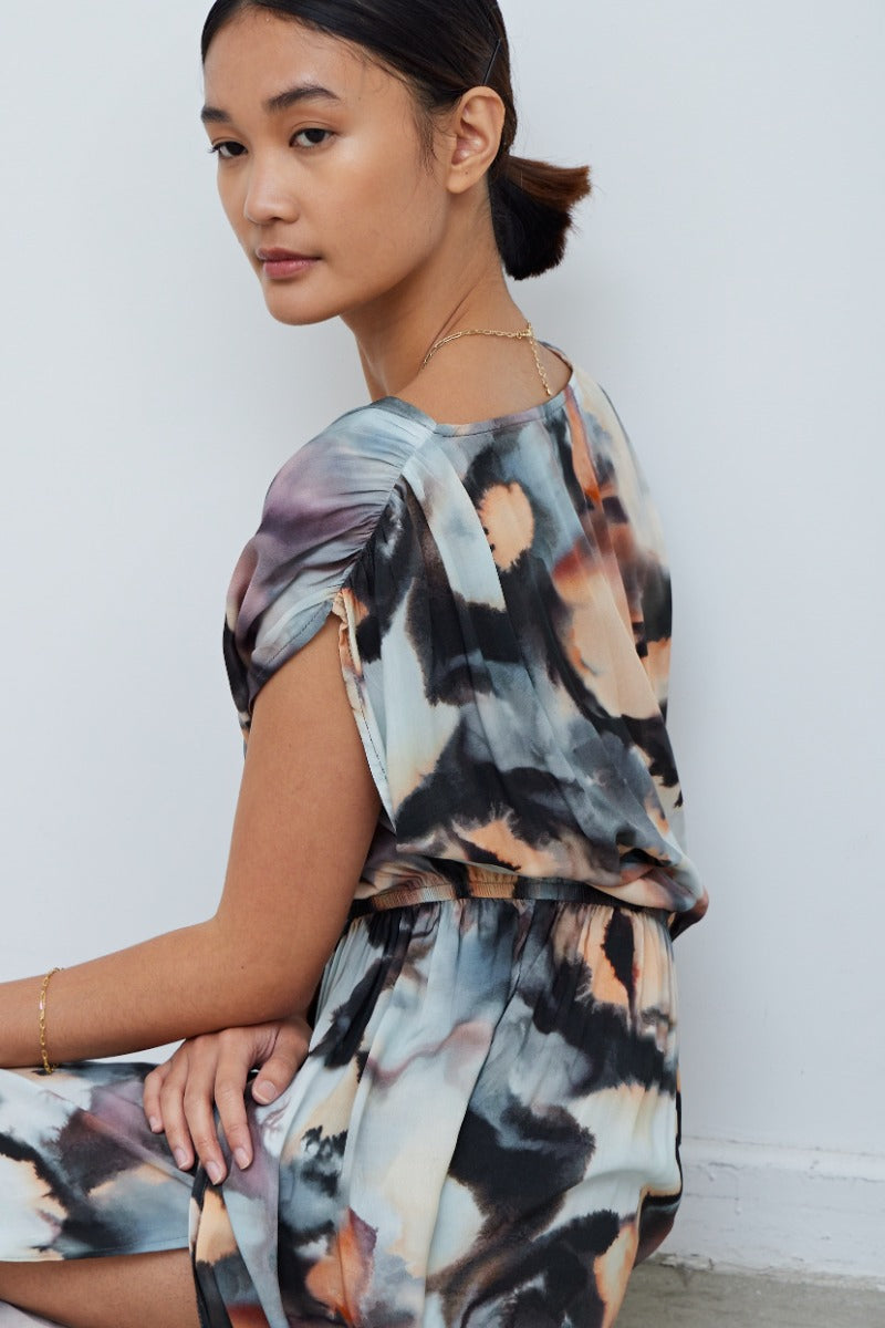 Swirl Print Beach Dress